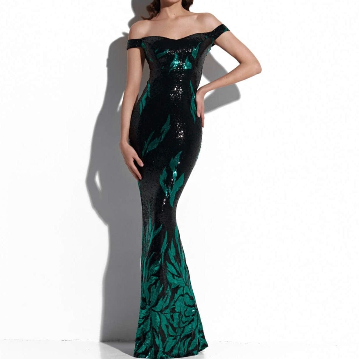 Naomi Azure Sequin Maxi Dress Azure / XS
