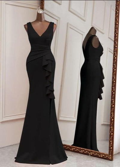 Dionne Pink Ruffled Maxi Dress Black / 2 -- Lable size S Dress