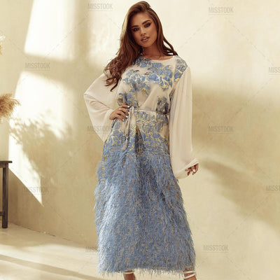 Arwa Light Blue Embroidery Dress Blue / L Dress