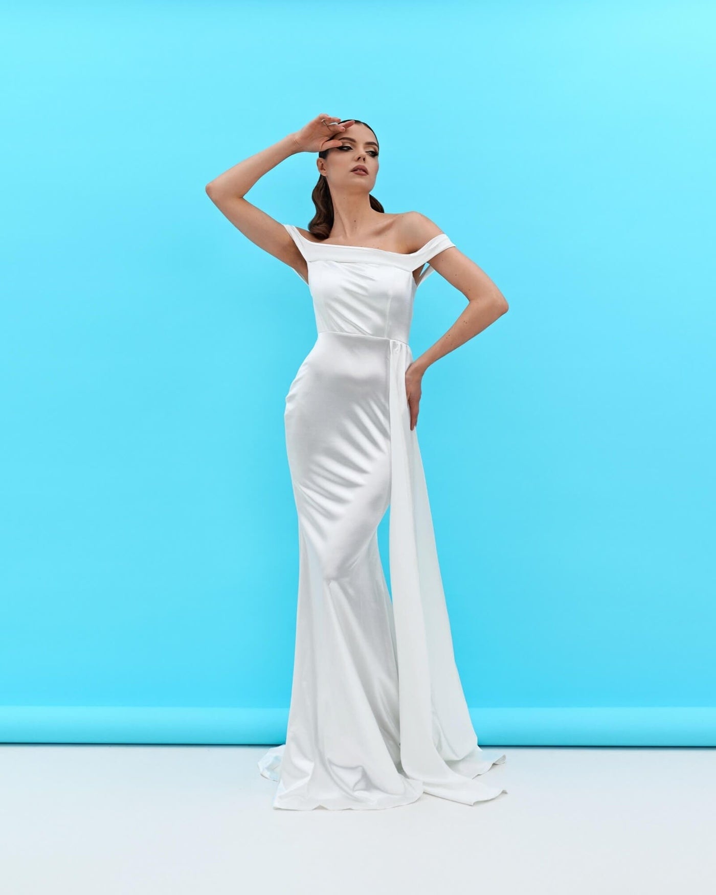 Cíntia White Satin Dress Dress