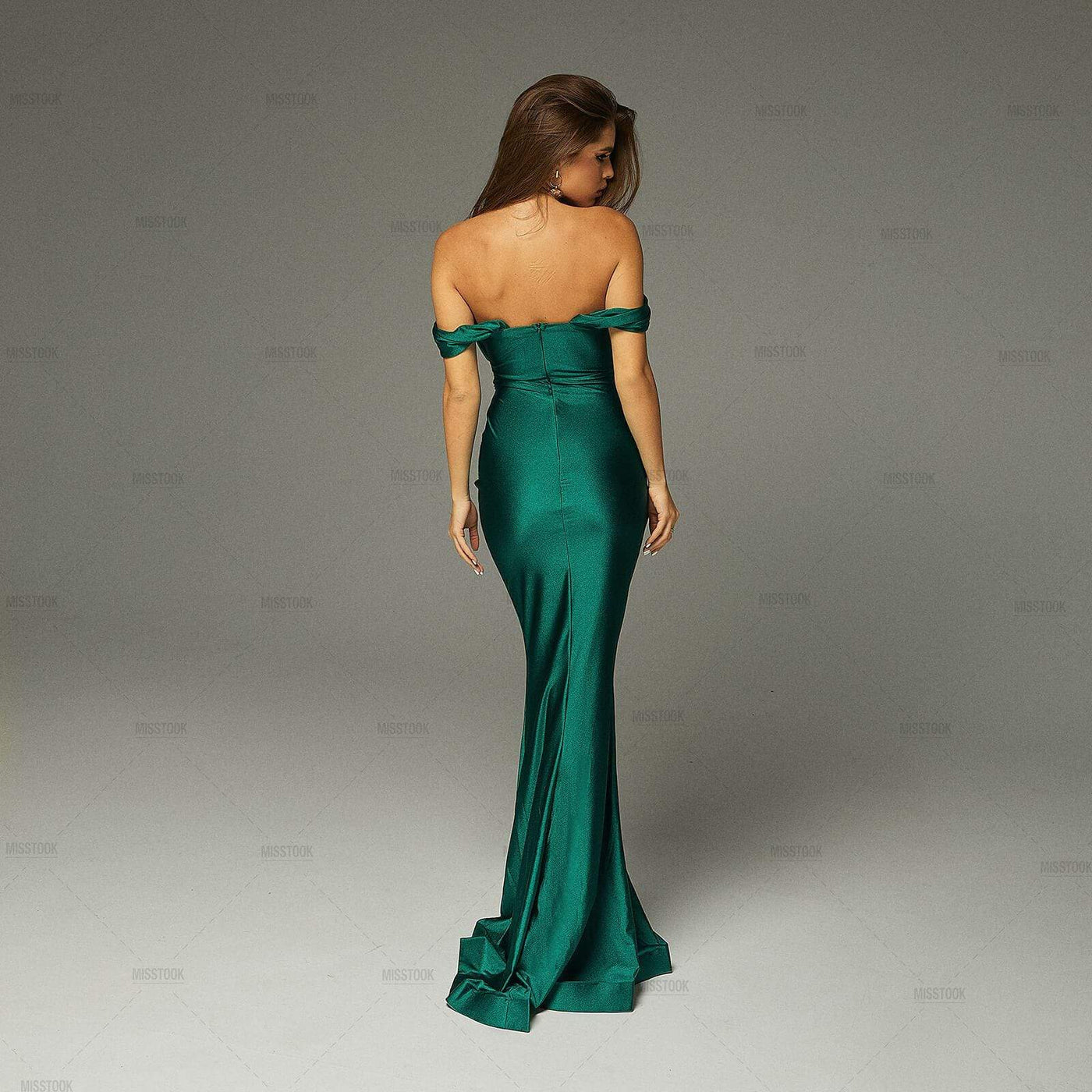 Desirae Green Elastic Maxi Dress Dress
