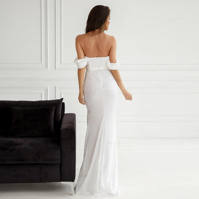 Jasmine White Sequined Dress Dress