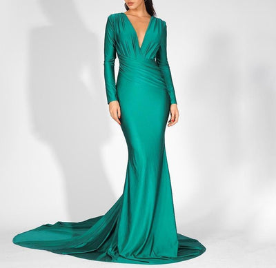Maribel Green Maxi Dress Dress
