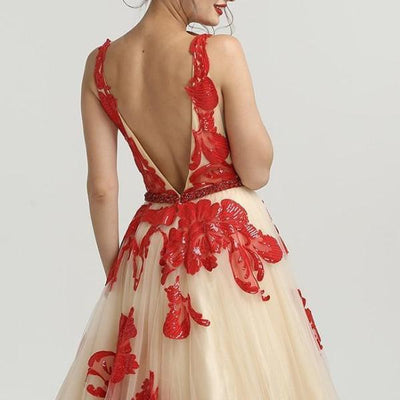 Misstook Label Flower Embroidery Dress Dress