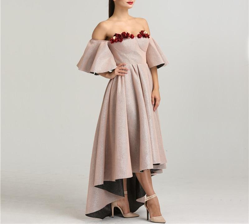 Misstook Label Flower Embroidery Evening Dress Dress