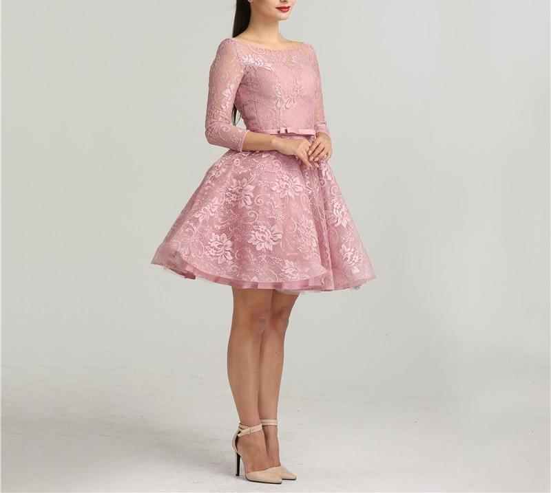 Misstook Label Mini Flower Embroidery Belted  Evening Dress Dress
