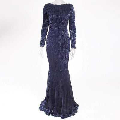 Elva Sequin Maxi Dress Navy Blue / XS Dress
