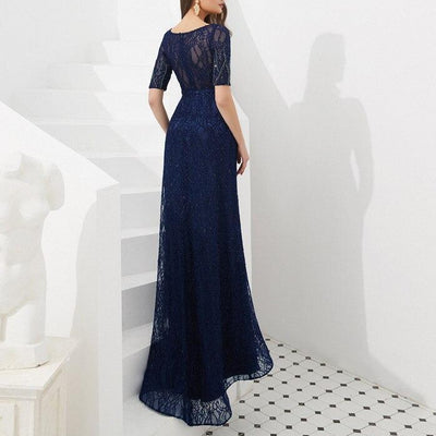 Misstook Label Half Sleeve Lace Dress navyblue / 10 Dress