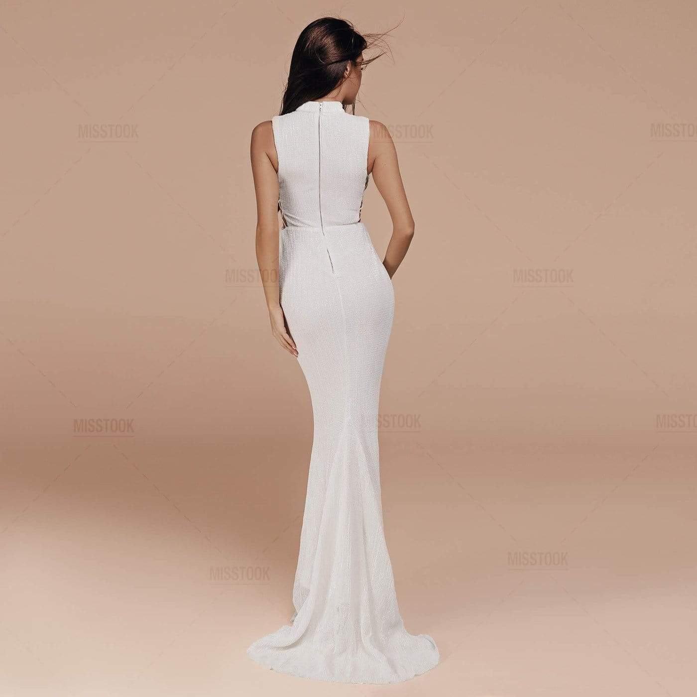 Nessie Sequin White Maxi Dress Dress