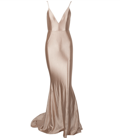 Eulalia Nude Satin Dress Nude / XS Dress