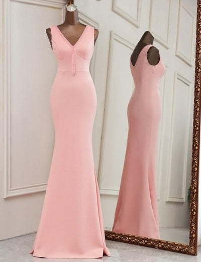 Amora Nude Pink Jeweled Maxi Dress Pink / 4 -- Lable size M Dress