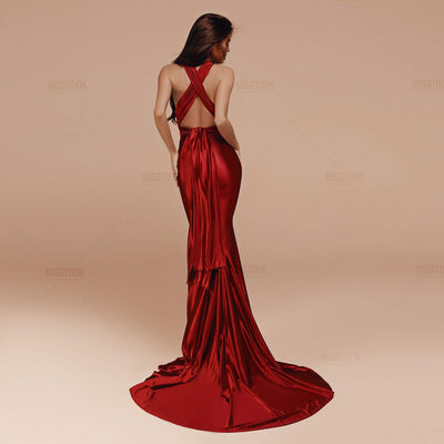 Sienna Red Satin Dress Red / S Dress