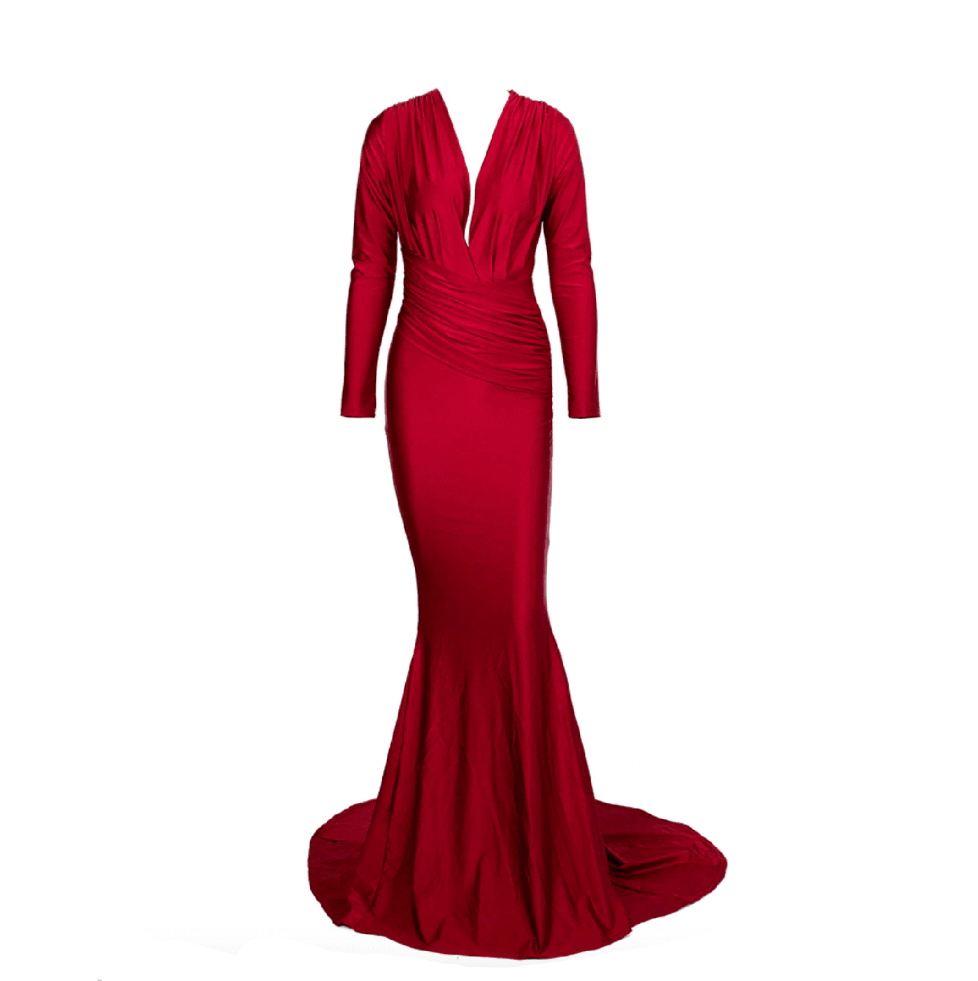 Maribel Navy Elegant Maxi Dress Red / XS Dress