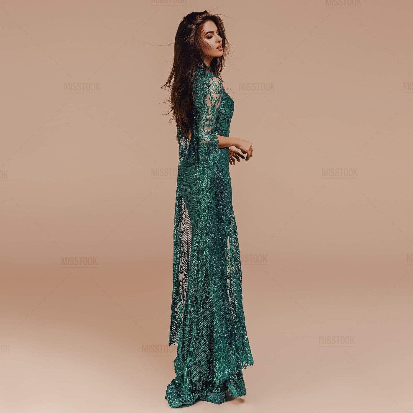 Safiya Silver Glitter Maxi Dress Dress