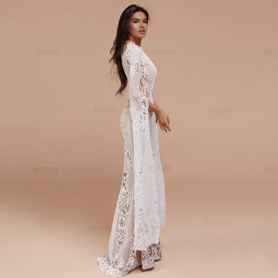 Safiya Glitter White Maxi Dress White / XS Dress