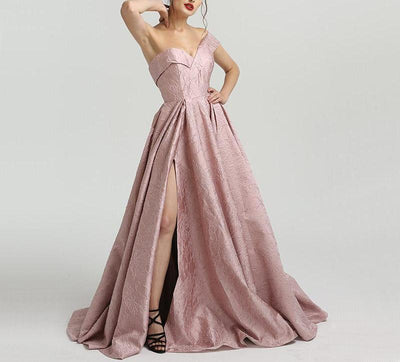 Misstook Label One Shoulder Evening Dress pink / 10 Dress