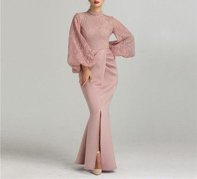 Misstook Label Lace Pink  Evening Dress same as picture / 2